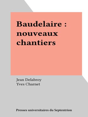 cover image of Baudelaire